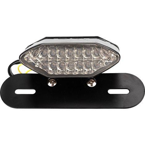 Feu arrière LED universel vintage moto clignotant lampe fumé pour Yamaha (1/5)