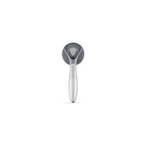 Brosse de toilettage pour chien et chat - Grise - Picots souples, manche ergonomique, enlève poils morts (1/5)