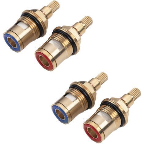 4 pièces Remplacement du robinet à disque en céramique en laiton,Tete A Disques Ceramique,Céramique Laiton Cartouches Tap pour robinet de lavabo,robinet de cuisine,etc GROOFOO (1/5)