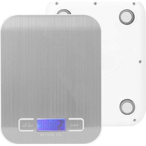Balance Électronique de Cuisine 5kg/1g en Acier Inoxydable, Idéale pour Pâtisserie et Cuisine (1/5)