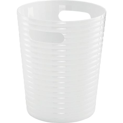 GEDY Glady, Cestino bagno Bianco, Gettacarta in Resine termoplastiche di alta qualità, Misure 25,4 x 21,1 x 21,1 cm, 2 Anni di garanzia, Design: R&S Gedy (1/3)