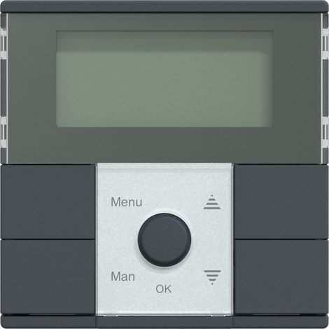Module minuterie hebdomadaire numérique encastré pour l'intérieur avec Interrupteur, Anthracite, système M