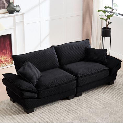Sofá doble de terciopelo para salón con cojines anchos OKMYHOME (1/5)