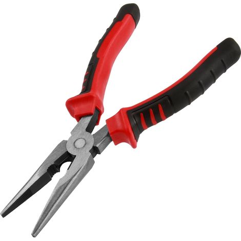 Pince À Bec Long 200mm, Pince Demi-Ronde Avec Tranchant, Pincès À Bec Effilé Peuvent Couper Du Fil D'acier/Fil De Fer/Fil De Cuivre/Fil Électrique, Les Professionnels Et Les Réparateurs (1/5)