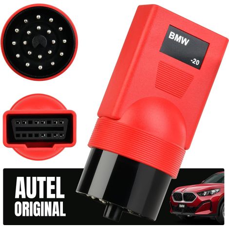 Adattatore OBD2 originale per BMW, da 20 pin maschio a 16 pin femmina, adatto a veicoli BMW senza connettore OBDII, connettore diagnostico OBD a 20 pin per l'utilizzo con dispositivi diagnostici BMW. (1/5)