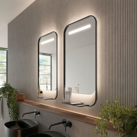 LEDIMEX-  Espejo Baño 90X100cm con Led y Antivaho Negro