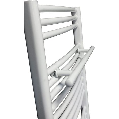 Stano. – Porte-serviette en acier blanc RAL 9016 – Tube rond horizontal Ø 20 mm – Installation facile et rapide – Dimensions L 40 cm x H 1,9 cm