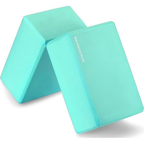 Bloc De Yoga - 9 X 6 X 4 Pouces - Mousse Haute Densité - Antidérapant - Pour Studio Gym Maison - Lot De 2 (1/3)