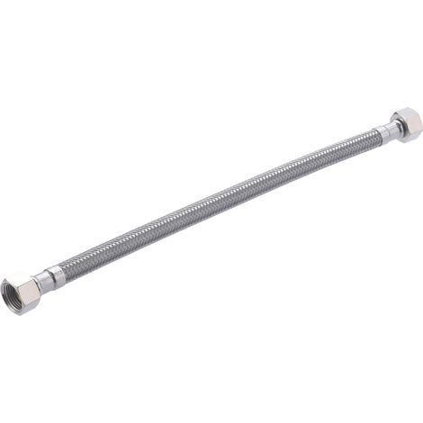 Flexible de Acero Inox QUICK PLOMBERIE - Hembra Hembra 1/2 Paso Interior 8mm Longitud 300mm