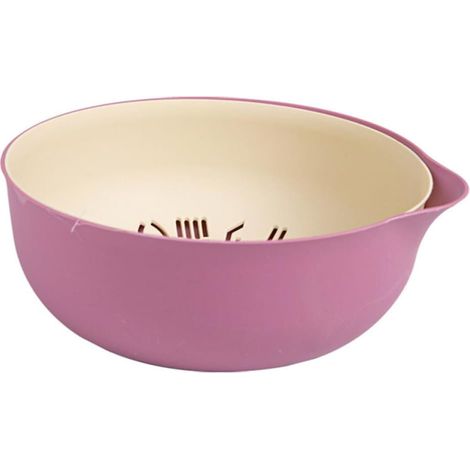 Égouttoir à Pourpre avec Bec Verseur et Louche D'eau, Passoire Polyvalente pour Bols Assiettes, Rangement sous Évier Intérieur -'Parent'-'-
