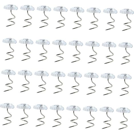 Mobestech Lot de 60 clous fixation transparents en spirale pour jupes (1/5)