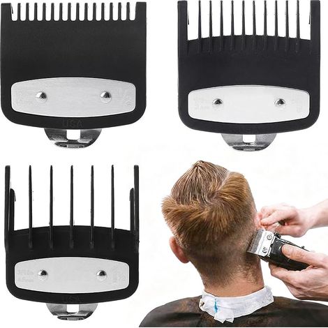 Lot de 3 embouts pour tondeuse à cheveux au choix, peignes de guidage, embouts Clipper pour tondeuse à cheveux Wahl Magic Clip