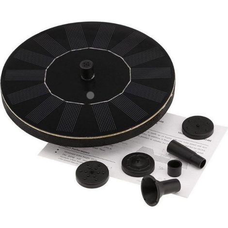 Pompe à eau solaire de jardin - 150 litres/heure - Panneau en silicium polycristallin de 1,4 watt - Hauteur maximale 50 cm (1/4)