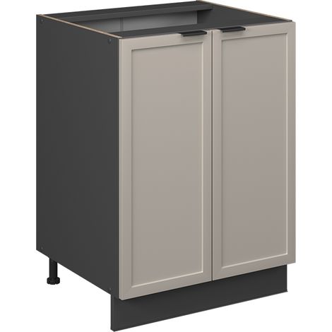 Meuble bas de cuisine Fame-Line, GrisBeige, 60 cm sans plan de travail, Vicco (1/5)