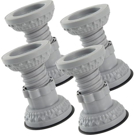Lot de 4 pieds de machine à laver anti-vibrations, réglables (1/5)