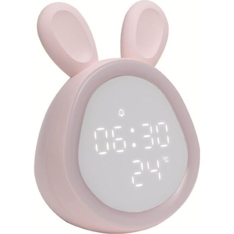 Réveil lapin pour enfants, horloge de chevet avec veilleuse (1/2)