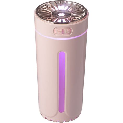 Piccolo umidificatore USB (300 ml) con illuminazione LED a 7 colori per casa, piante, auto, ufficio, camera da letto e cameretta dei bambini con nebulizzazione nano. - Crezuo