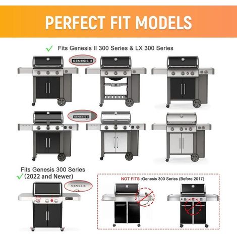 Pièces de rechange pour barbecue, bâton d'assaisonnement pour barbecue Weber Genesis II 300 LX série 300 E-310 E-315 S-335 GS4, déflecteur de chaleur, accessoires pour barbecue Weber 66032 66795 66040 (1/5)