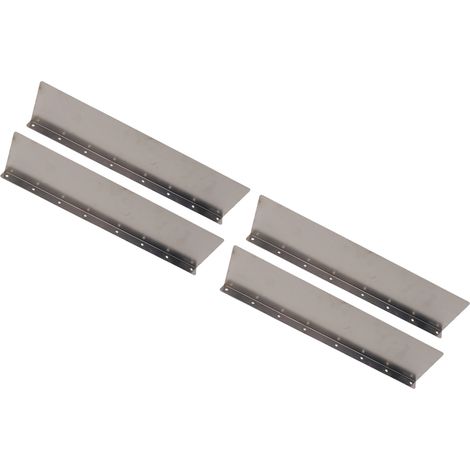 Gouttière aluminium anti-éclaboussures, 4 pièces, déflecteur d'eau de pluie avec 32 vis, pour toiture (1/5)