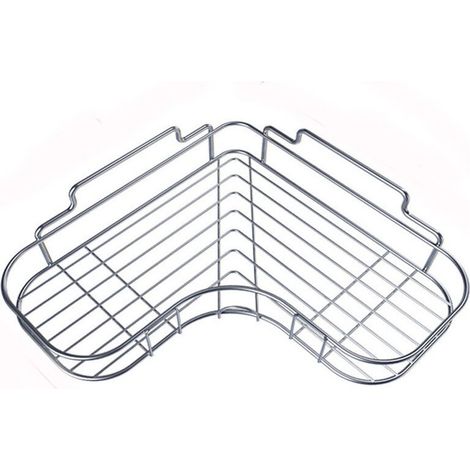 Punch-free kitchen bathroom stainless steel shelf triangle toilet corner hanger storage drainer (1/4)