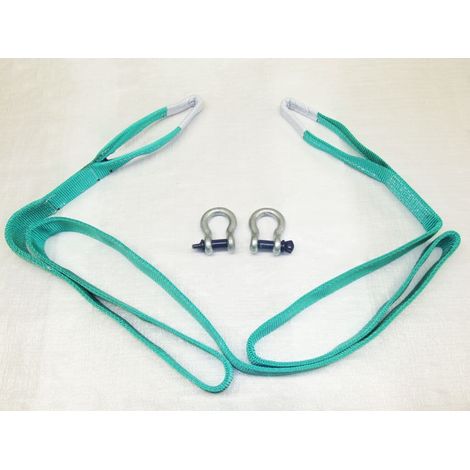 Heavy Duty Tow Strap 6 Ton 3 Metre with Shackles (6T 3M Recovery Towing Strop)