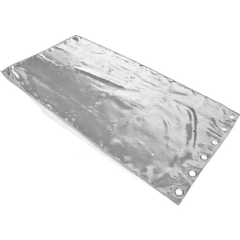 Rideau occultant double paroi respirante en polyester naturel, gris, idéal pour chambre, salon ou salle de classe.