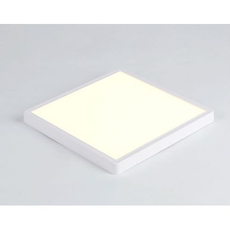 plafonnier LED carré encastré pour couloir pour une chambre ou un salon lumière chaud 30 x 30 x 2,5 cm 1 Blanc (1/5)
