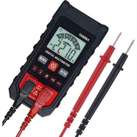 Multimètre Numérique Testeur, Testeur Ohm Volt Ampère, Détecteur De Batterie Automobile Pour Applications Électriques, Analyseur Batterie Voiture pour Circuit Prise Atelier Industriel Garage Maison Au (1/5)