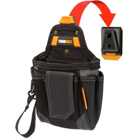 Toughbuilt – Poche à outils ClipTech 9 poches noire 17,78 cm – Polyester 1200D – Technologie ClipTech Hub pour fixation rapide – Construction durable