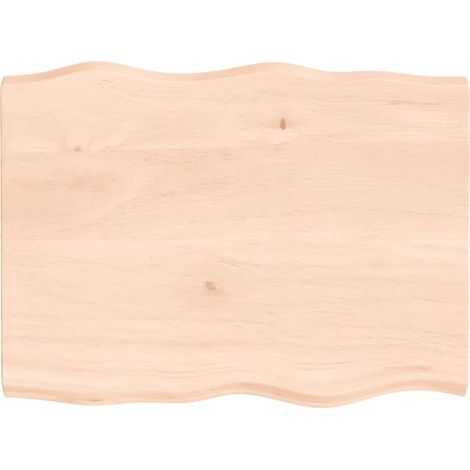 Dessus de table Plateau De Table Plan de travail bois chêne massif non traité bordure assortie BZTHBS843828 (1/4)