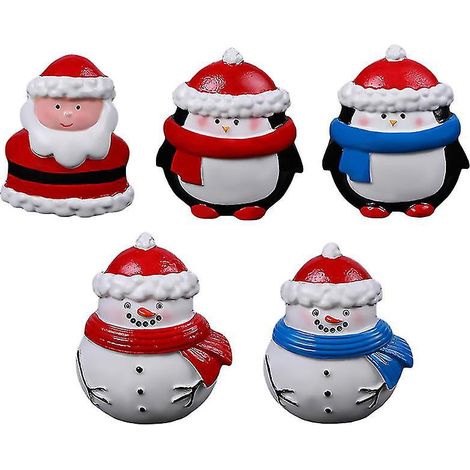 Lot de 5 autocollants bonhomme de neige pour réfrigérateur (1/3)