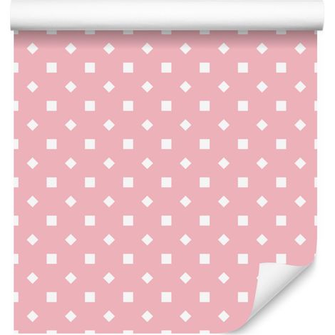 Papier peint Corail et pois corail, détail subtil 50x1000 cm (1/5)
