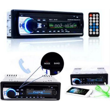 Voiture LAutoradio Stéréo ecteur Multimédia FM USB MP3 Bluetooth Récepteur (1/4)