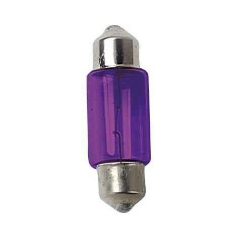 12V Lampada siluro - 11x31 mm - 10W - SV8,5-8 - 2 pz  - D/Blister - Viola (1/4)