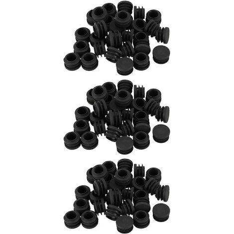 Embouts ronds pour joints de pieds de table et de chaise, diamètre 19 mm, 90 pièces, noirs. (1/5)
