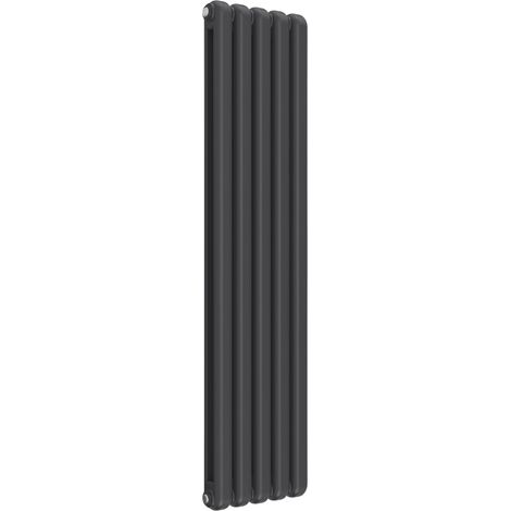 Reina Coneva Designer Vertical Radiator 1500mm H x 370mm W Anthracite (1/4)