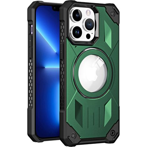 Funda MagSafe resistente para iPhone 14 Pro, color verde. (1/5)