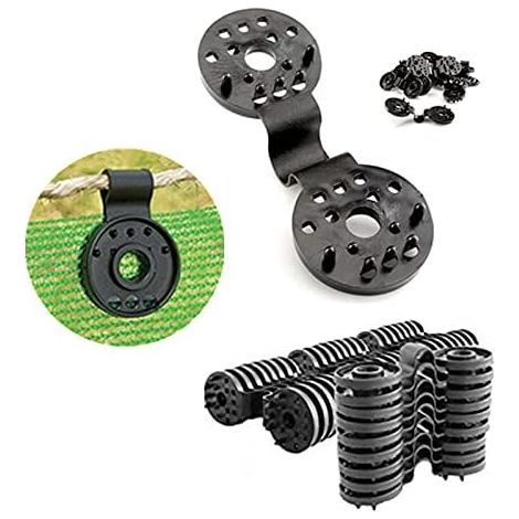 Clips de Fixation, Clip Spécial avec illet, Fixation Brise Vue occultant pour Toile de clture, Brise Vue Fenetre, Filet d'ombrage, Tissu Coupe-Vent, Attaches Filet exterieurcrochets (30) (1/5)