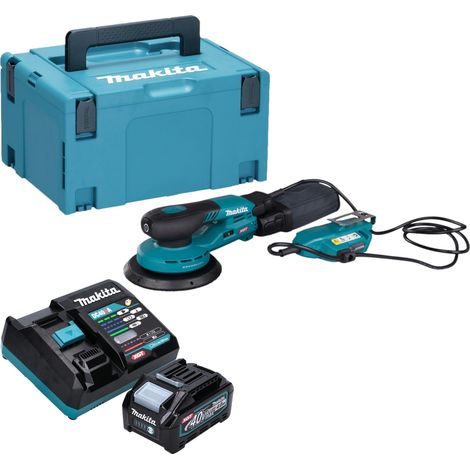 Makita BO 002 CGM101 Ponceuse excentrique sans fil 40 V max. 150 mm 5,0 mm Course Brushless + 1x batterie 4,0 Ah + chargeur + Makpac (1/5)