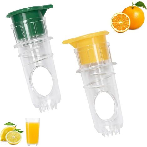 Stück manuelle Zitronenpresse, tragbare Zitronenpresse mit eingebautem Filter, Zitronensaftpresse zum Entsaften von Zitronen, Mandarinen, Orangen