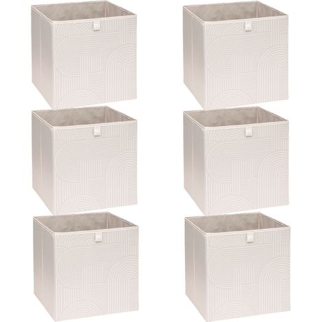 Lot de 6 boîtes de rangement cubes à motifs arches MIX'N MODUL (1/5)