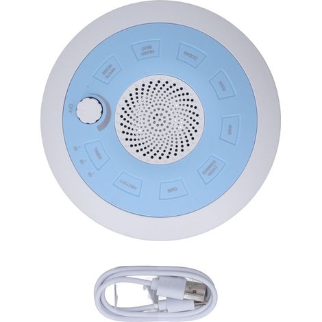 Machine à bruit blanc apaisante, 8 musiques, 3 minuteries, rechargeable, appareil de sommeil (1/5)