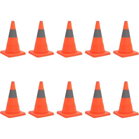 Pop-up Traffic Cones 10 pcs 42 cm vidaXL