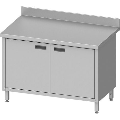 Meuble Inox AISI 201 Adossé avec Portes Battantes - Gamme 600 - Stalgast