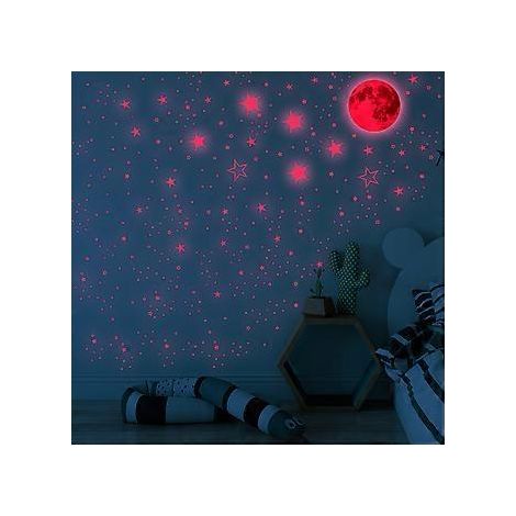 Autocollants lumineux 1049 pièces Étoiles phosphorescentes - Autocollants pour plafond, décoration fluorescente pour chambre d'enfant (1/5)
