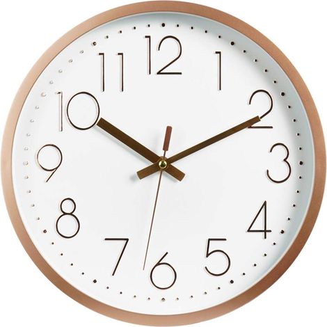 Horloge murale moderne 30 cm, silencieuse à quartz pour chambre, cuisine, séjour, design tendance avec cadran épuré, sans tic-tac, idéale déco intérieur, 1 pièce (1/5)