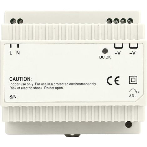Alimentation sur rail DIN, conception étagée, adaptée à un usage industriel, 100 W, commutation de tension AC/DC, 100–240 V AC, 24 V