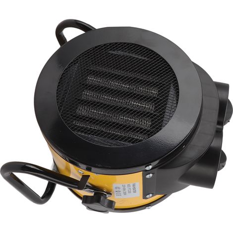 Chauffage soufflant domestique, portable, industriel, stable, électrique, pour terrasse, prise UE, 220 V, 2000 W, jaune