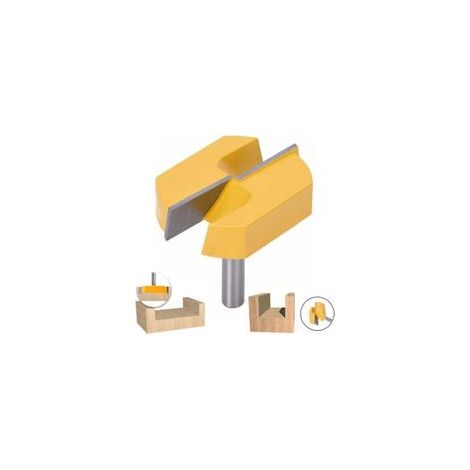 Fraise De Queue De 8mm,Fraise pour défonceuse, affleureuse et toupie, Fraise De Rabotage De Surface De Fond De Rabotage De Nettoyage De 8x57mm En Bas (1/5)