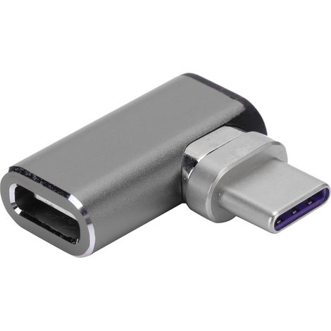 Adaptateur Magnétique Type-C 4.3A Portable Charge Rapide pour PC Portable, Tablette, Téléphone Gris